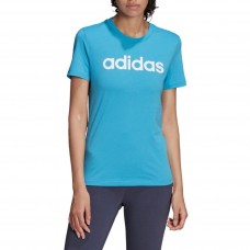 Adidas Γυναικείο T-shirt Sky Blue με Στάμπα
